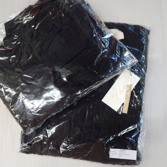 Cleobella Berit Mini Dress in Black Swiss Dot NEW size Small - Picture 9 of 10